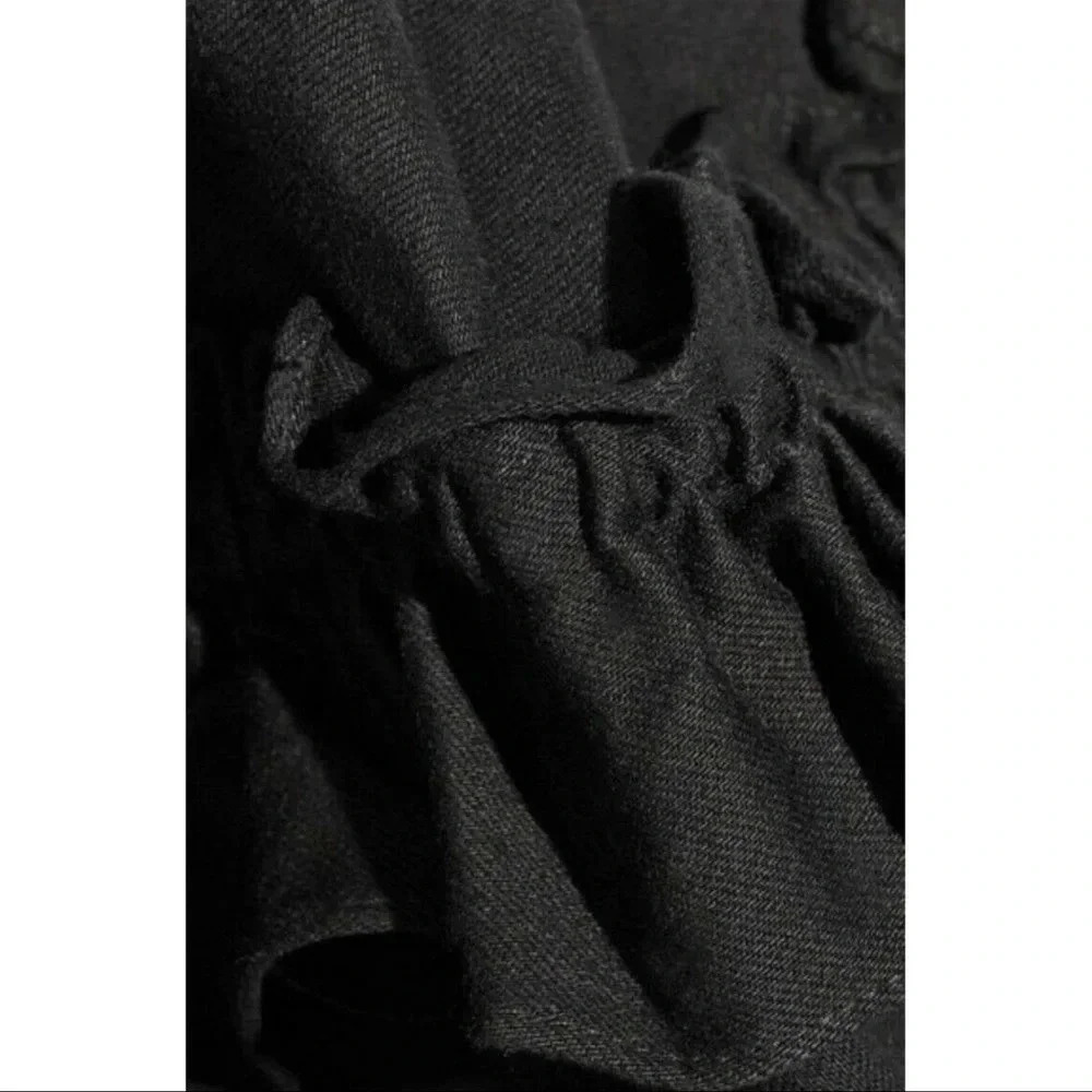Women Simone Rocha J brand black denim tiered dress - Picture 3 of 6